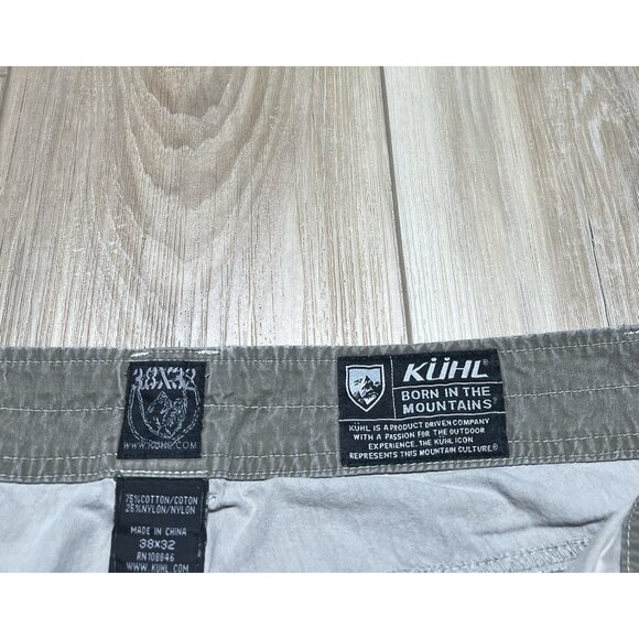 Kuhl Revolvr Khaki Outdoor Hiking Patina Dye Hybrid Pants - Men Size 38 X 32 - Picture 6 of 16